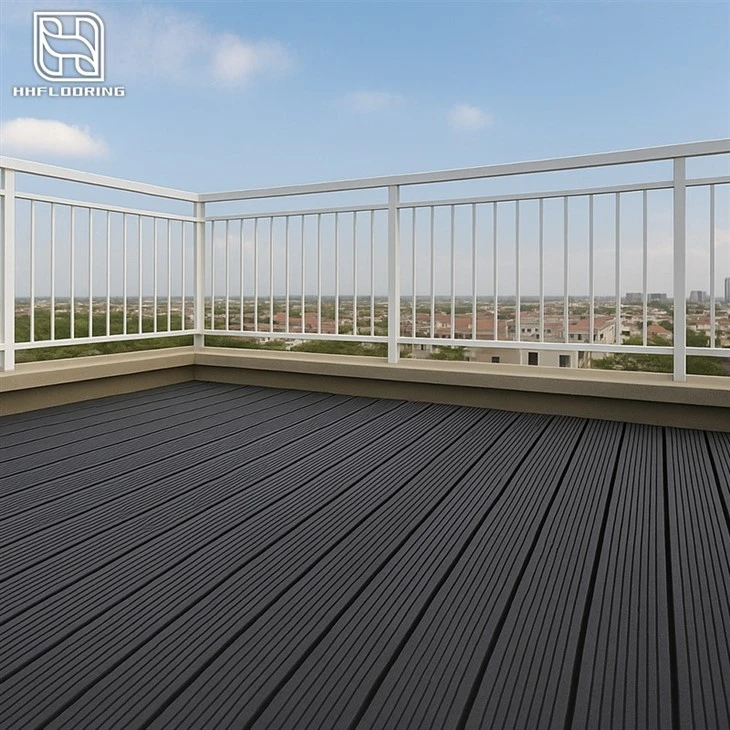 black stripe finish decking